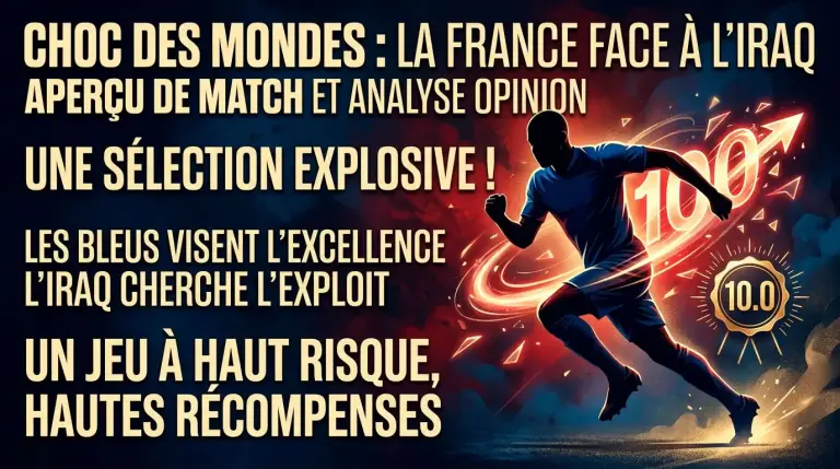 France – Irak Coupe du Monde 2026 : mon pronostic et la valeur sur les buts