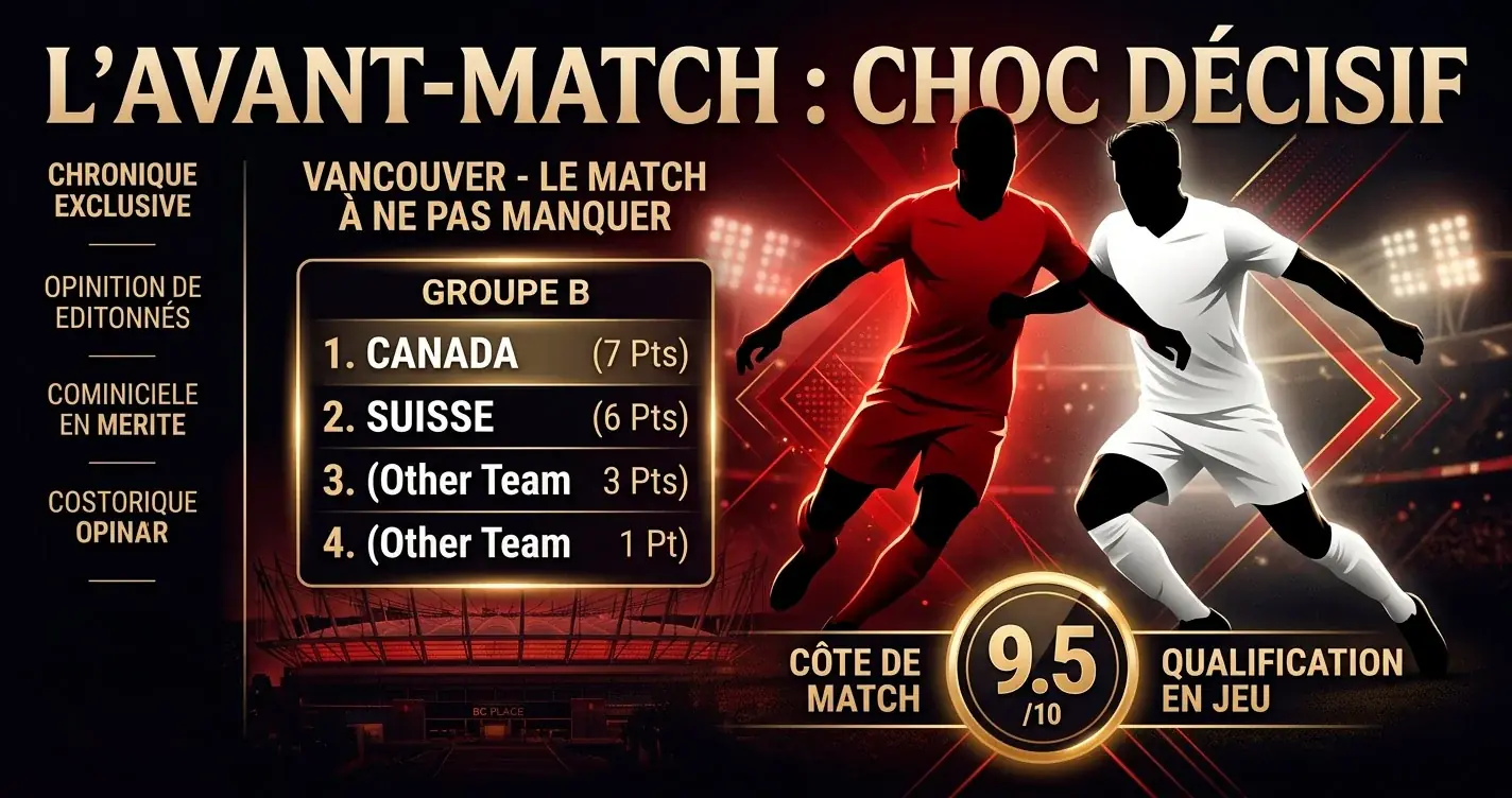 Les Rouges face à la Suisse pour la première place du groupe B au Mondial 2026